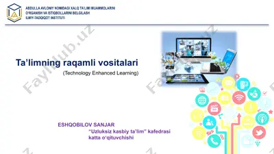 ta’limning raqamli vositalari — PPTX