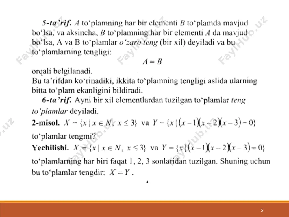 to'plam va ular ustida amallar - Page 5