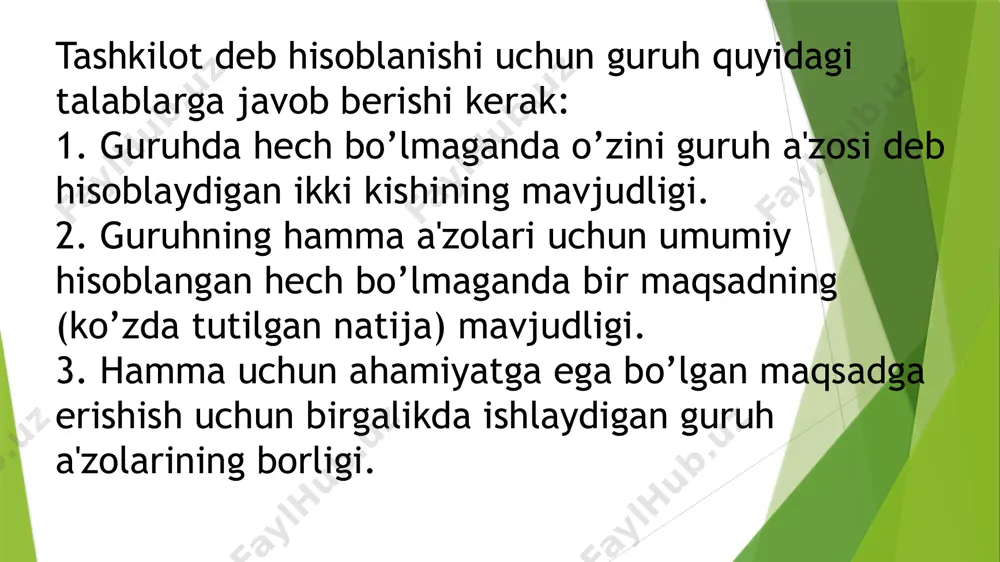 simlangan. bunday jamiyat ishtirokchilari uning majburiyatlari bo'yicha o'z mulklari bilan hamma uchun bir xil miqdordagi jamiyatning ta'sis hujjatlarida belgilangan ularning kiritmalarining karrali qiymatidagi birgalikdagi subsidiyali javobgarlikka egalar. bitta ishtirokchini bankrot bo'lishida uning jamiyat majburiyatlari bo'yicha javobgarligi, agar jamiyat hujjatlari tomonidan javobgarlikni taqsimlashning boshqacha tartibi ko'zda tutilmagan bo'lsa, qolgan ishtirochilar o'rtasida ularning kiritmalariga mutonosib ravishda tasdiqlanadi. aksiyadorlik (hissadorlik) jamiyati - nizom sarmoyasi aksiyalarning ma'lum soniga taqsimlangan jamiyat. aksiyadorlik jamiyati ishtirokchilari (aksiyadorlar) uning majburiyati bo'yicha javob bermaydilar va o'zlariga tegishli bo'lgan aksiyalar qiymati doirasida jamiyat faoliyati bilan bog'lik zarar ko'rish xatariga egalar. aksiyalarga to'liq haq to'lamagan aksiyadorlar aksiyadorlik jamiyatining majburiyatlari bo'yicha o'zlariga tegishli bo'lgan aksiyalarning haq to'lanmagan qismi doirasidagi birgalikdagi javobgarlikka egalar. sho'ba va bog'liq jamiyatlar. xo'jalik jamiyati, agar boshqa (asosiy) xo'jalik jamiyati yoki o'rtoqlik uning nizom sarmoyasidagi ustivor ishtiroki sababli yoki ular orasida tuzilgan shartnomaga muvofiq yoki boshqa tartibda bunday jamiyat tomonidan qabul qilinadigan qarorni belgilab berish imkoniyatiga ega bo'lsa, sho'ba …