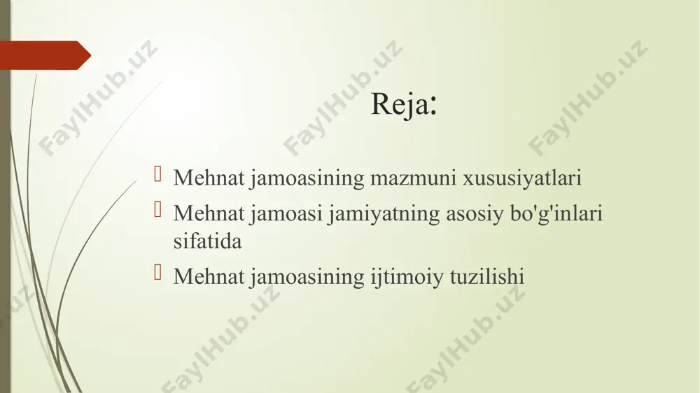 o guruh faoliyati mazmuni vositachilik qiladi. ulardagi shaxslararo munosabatlar yoqtirishlarga (yoki antipatiyalarga) asoslanadi; 2.assotsiatsiya - shaxslararo munosabatlar mavjud bo'lgan va guruh faoliyatining shaxsiy ahamiyatli mazmuni vositachilik qiladigan guruh; 3.korporatsiya - shaxslararo munosabatlar guruh faoliyatining ijtimoiy va shaxsiy ahamiyatli mazmuni bilan vositachilik qiladigan guruh. jamoa - bu kichik guruhning bir turi. kichik guruhlar hajmi, a'zolari o'rtasida mavjud bo'lgan munosabatlarning tabiati va tuzilishi, individual tarkibi, qadriyatlar xususiyatlari, ishtirokchilar o'rtasidagi munosabatlar normalari va qoidalari, shaxslararo munosabatlar, faoliyatning maqsadlari va mazmuni bo'yicha har xil bo'lishi mumkin. guruhlarning quyidagi turlari ajratiladi: ta'lim, mehnat, harbiy, sport, ijtimoiy-siyosiy, manfaatlar bo'yicha birlashgan odamlar guruhlari (ovchilar, baliqchilar) va boshqalar mehnat jamoasi jamiyatning asosiy bo'g'ini bo'lib, korxona, muassasa, tashkilotning barcha xodimlarini birgalikdagi mehnat faoliyatining muayyan aniq maqsadiga erishish uchun birlashtiradi. jamiyatda ham, alohida tashkilotlarda ham ijtimoiy jihatdan izolyatsiya qilingan shaxs juda kam uchraydi. biror kishi ishga joylashsa, u darhol tanishlar va do'stlar orttirishni boshlaydi, odatda o'zi ko'p ishlaydiganlar orasidan va …