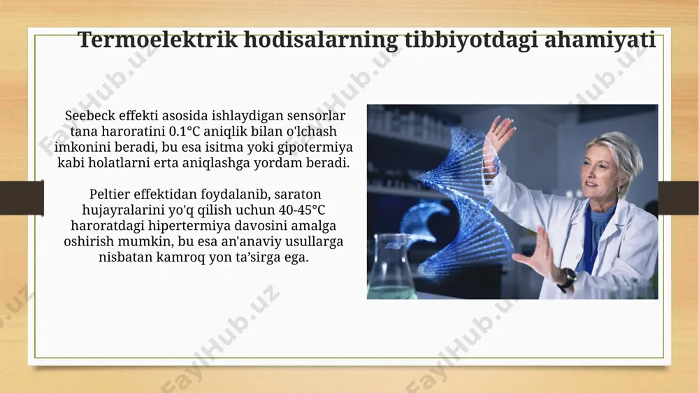 termoelektrik xodisalarni tibbiyotdagi ahamiyati - Page 5