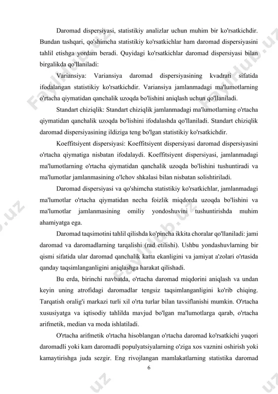 ha arifmetik, median va moda ishlatiladi. o'rtacha arifmetik o'rtacha hisoblangan o'rtacha daromad ko'rsatkichi yuqori daromadli yoki kam daromadli populyatsiyalarning o'ziga xos vaznini oshirish yoki kamaytirishga juda sezgir. eng rivojlangan mamlakatlarning statistika daromad umumiy darajasini, ya'ni o'rtacha darajasini, foydalanish tavsiflovchi uchun yuqori va ishchilar bir xil miqdorda daromad qaysi quyida darajasi. median-tartibli (tartibli) tarqatish seriyasining o'rtasida joylashgan birlikning belgisi. daromadlarni o'rganishda qo'llaniladigan yana bir xususiyat-eng keng tarqalgan daromad darajasi bo'lgan moda. moda-ko'pincha birliklarning muayyan to'plamida topilgan belgining qiymati. o'rtacha daromad, o'rtacha va moda quyidagi tarzda kamayadi: moda o'rtacha qiymatdan kamroq, o'rtacha o'rtacha o'rtacha qiymatdan kamroq. shunday qilib, eng keng tarqalgan (umumiy) daromad darajasi taqsimotning o'rtacha daromadidan kamroq, bu esa o'z navbatida o'rtacha daromaddan kamroq. o'rtacha daromad o'rtacha va modal daromad darajasidan oshib ketadi. o'rtacha va modal darajadan yuqori bo'lgan o'rtacha daromadning bu miqdori yuqori va yuqori daromadga ega bo'lgan shaxslarning katta qismiga bog'liq. natijada, o'rtacha daromadni aholi farovonligi ko'rsatkichi sifatida qo'llash …