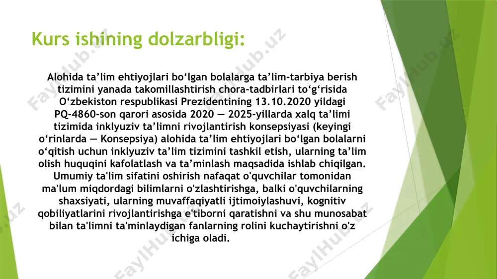 ularni o‘qitishda qo‘llaniladigan metodik yondashuvlar tizimlashtiriladi. bu esa maxsus pedagogikada ushbu yo‘nalishni chuqur o‘rganishga, yangi ilmiy izlanishlar uchun asos yaratishga xizmat qiladi. kurs ishining amaliy ahamiyati: mazkur kurs ishining amaliy ahamiyati shundaki, unda ishlab chiqilgan daktil va imo-ishora nutqiga asoslangan dars materiallari eshitishida nuqsoni bor bolalar bilan samarali muloqot o‘rnatish, ularning og‘zaki va vizual nutqini rivojlantirishda o‘qituvchilar, logopedlar va surdopedagoglar uchun amaliy qo‘llanma vazifasini bajaradi. ushbu materiallar maxsus ta’lim muassasalarida dars jarayonini mazmunan boyitish, individual yondashuvni takomillashtirish va kommunikativ ko‘nikmalarni shakllantirishga xizmat qiladi. kurs ishining metodlari: ilmiy adabiyotlar tahlili kuzatuv suhbat va intervyu eksperiment (sinov darslari) tahlil va umumlashtirish kurs ishi tuzulishi: ikki bob va har bir bob ikki ta rejadan iborat. xulosa va foydalanilgan adabiyotlardan iborat. 1.1. daktilologiya va imo-ishora nutqining kelib chiqishi va rivojlanish bosqichlari ponso o‘z metodikasida nutqning turli: og‘zaki, yozma, daktil va imo-ishora ko‘rinishlarini qo‘llaydi.x.p.bonet (1579-1633) o‘zining 1620 yilda yozilgan «tovushlar tabiati va kar-soqovni gapirishga o‘rgatish …