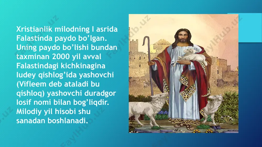 i vujudga keldi. “protestantizm” so’zining o’zagi lotincha “protest” so’zidan hosil bo’lib, u “norozilik bildiruvchi”, “kelishmaslik” degan ma’noni bildiradi. protestantlik, xristianlikning uch asosiy mazhablaridan biridir (katoliklik, pravoslaviye, protestantlik). 1526 - yilda shpeyer reyxstagi nemis lyuteranchi knyazlari talabi bilan har bir nemis knyazi o’zi va fuqarosi uchun xohlagan dinni tanlash huquqiga ega ekanligi to’g’risida qaror qabul qildi. ammo 1529 - yilda ii shpeyder reyxstagi bu qarorni bekor qildi. bunga qarshi imperiyaning bir qancha shaharlari va besh nafar knyaz “protest” - norozilik bildirdilar. “protestantlik” atamasi shu so’zdan kelib chiqqan. protestantlarning katoliklik va pravoslaviyedan farq qiluvchi asosiy aqidalaridan biri insonning xudovand bilan bevosita “aloqasi” haqidagi ta’limotdir. unga ko’ra xudovand insonlarga o’z “inoyatini” cherkov aralashuvisiz ato qiladi, kimki xudovandning irodasiga bo’ysunib sidqidildan iltijo qilsa, o’zi uni gunohlardan xalos qiladi. har bir dindor bibliyani o’zicha izohlashi va bayon etishi mumkin. shunga binoan protestantlar katolik tipidagi cherkov tashkilotlarini, ruhoniylar hamda rim papalari rahnamoligini inkor etadilar. bibliya, yahudiylik …