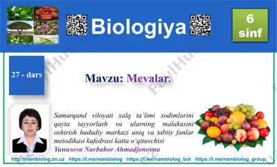 biologiya dars materali — PPT