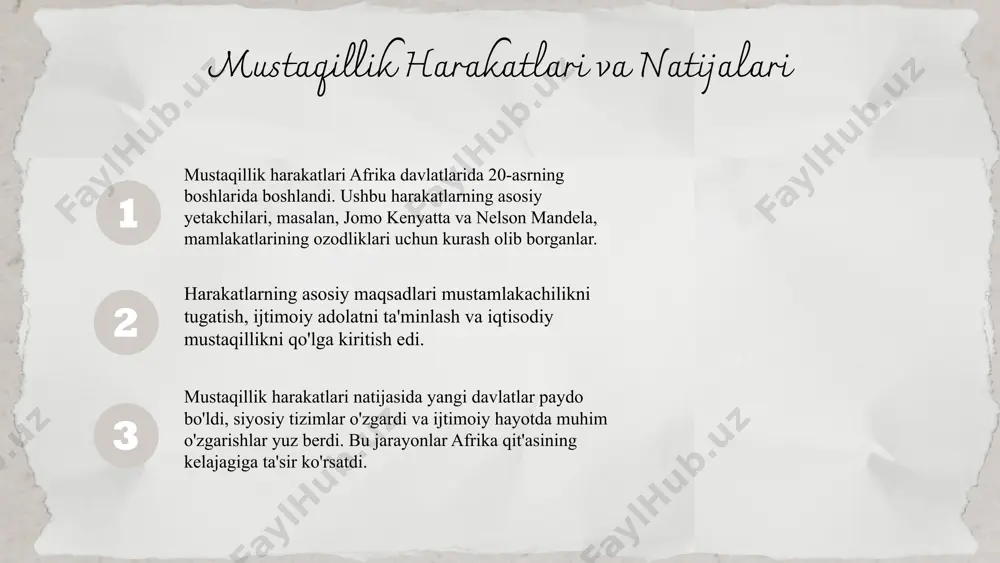birinchi jaxon urushi ta'siri: afrika davlatlari o'zgarishi - Page 5