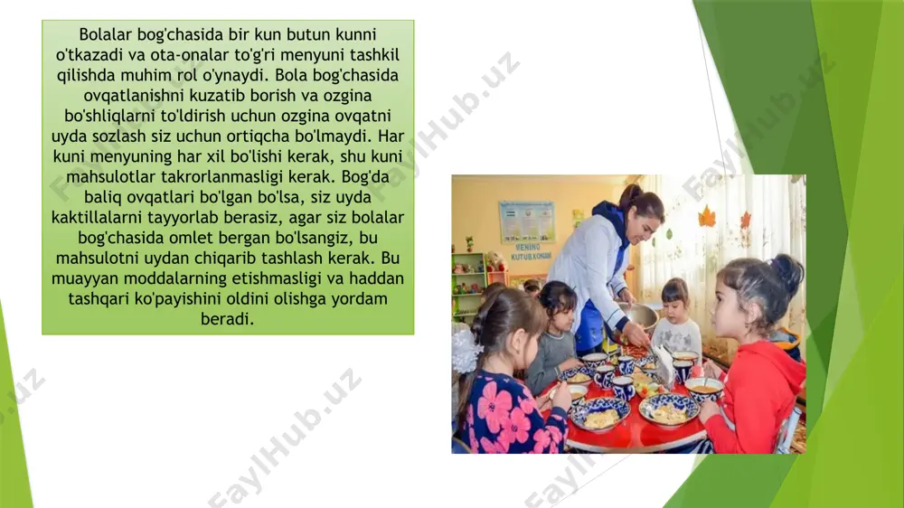maktabgacha ta'lim tashkilotida yagona mavsumiy taomnomasi - Page 4