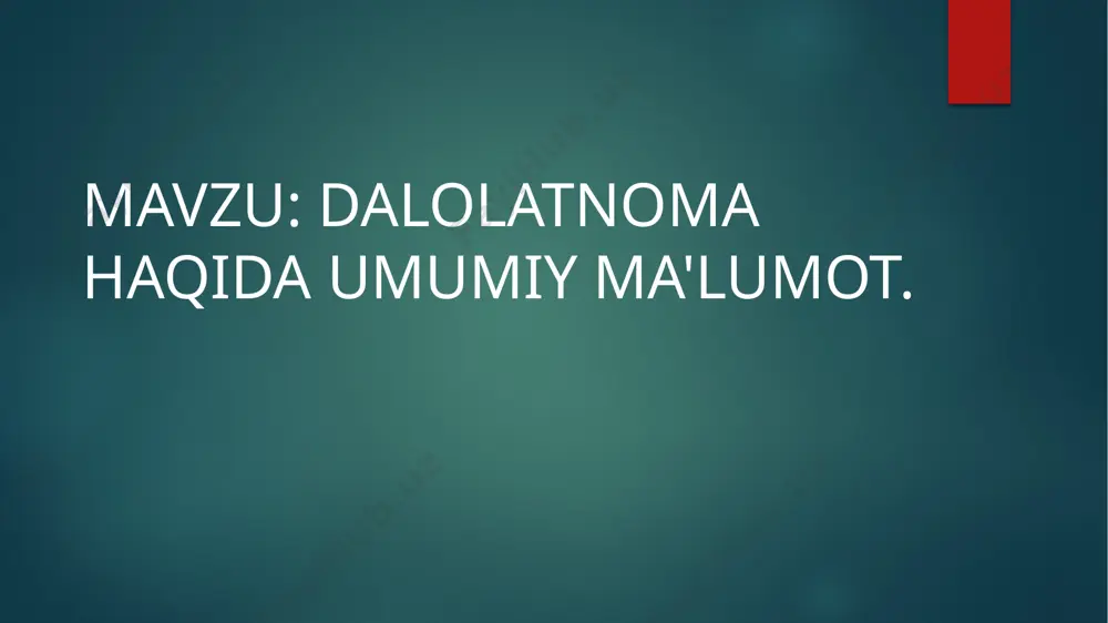 asosida amalga oshiriladi. bu dalolatnomalarda vaqt yani sana oy yil, kamida 2 nafar ishtirokchilar yani guvohlarning ism familyasi soʻroq davomida berilgan koʻrsatmalari aynan keltirilgan imzolangan holda keltiriladi, keltirilgan korsatmalar asosida tekshiruvlar korsatuvlar amalga oshiriladi. bu dalolatnomalarni tuzish va qonuniy asosda amalga oshirilishi tegishli qonunlar asosida amalga oshiriladi. image6.jpeg image7.jpeg image8.jpeg image9.jpeg image2.png image3.png image4.png image5.png