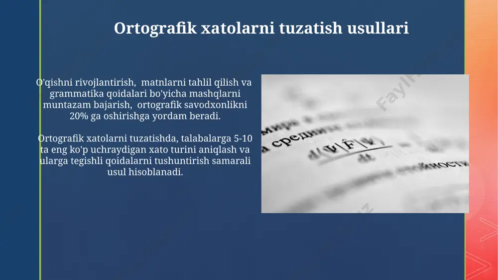 oʻquvchilardagi tipik orfografik xatolarni aniqlash. - Page 5