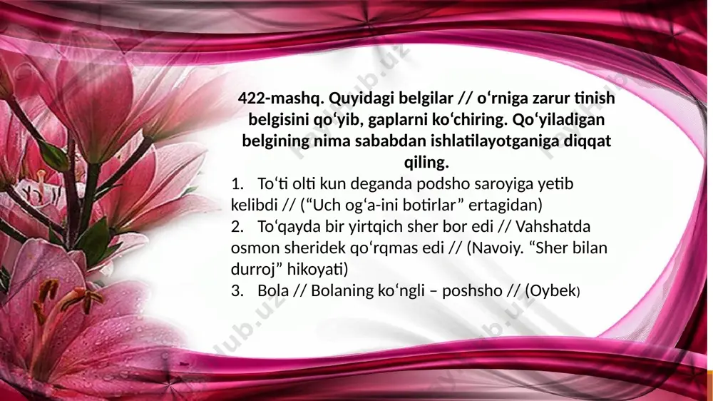 nuqta va vergulning ishlatilishi 5-sinf - Page 3
