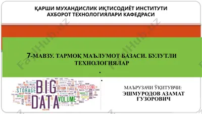 tarmoq ma'lumot bazasi — PPTX
