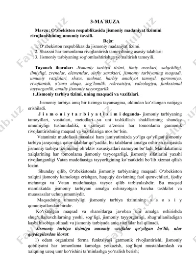 3-ma`ruza — DOCX
