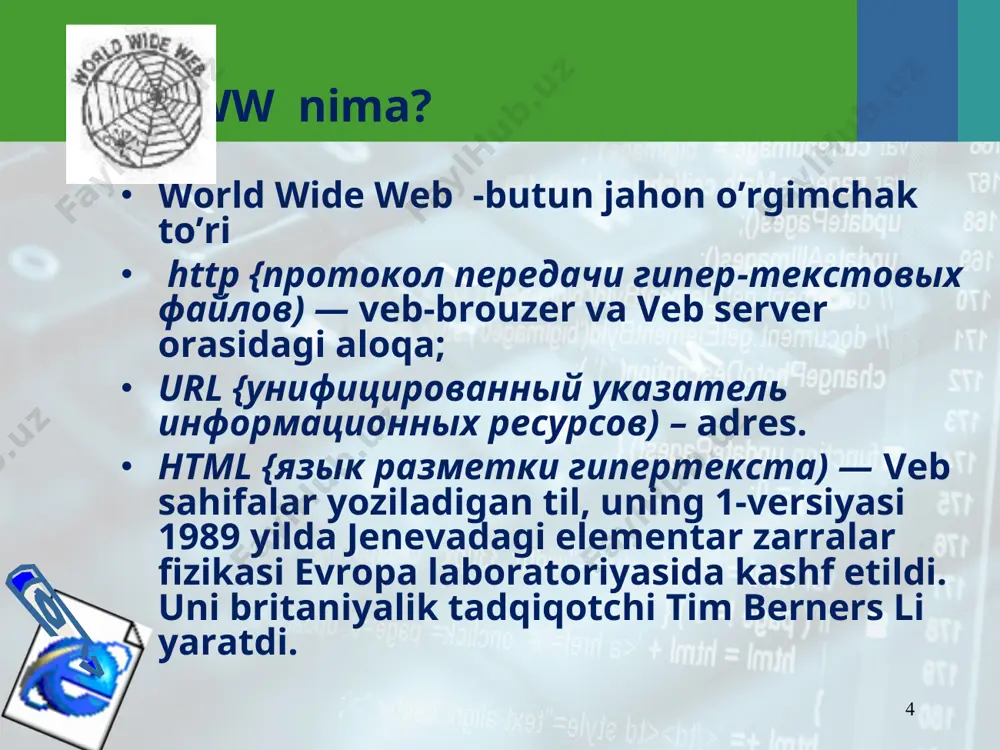 html tili haqida ma’lumot va veb-sahifalar tayyorlash - Page 4