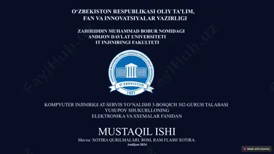 xotira qurilmalari — PPTX