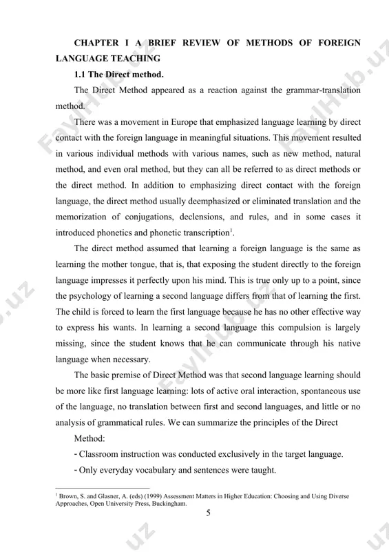 little use of the mother tongue by teachers is permitted. · successful responses are immediately reinforced. · there is a great effort to get students to produce error-free utterances. there is a tendency to manipulate language and disregard content 1.2 grammar explanations as used in the major methods. we shall briefly review the treatment of grammatical explanations by some of the major methods. this is not meant to be an exhaustive study of all available methods; rather it is an attempt to show the variety of ways in which different methods deal with grammar explanations and may help teachers in evaluating available materials[footnoteref:3]. [3: gibbs, g. (1992) assessing more students, oxford centre for staff development, oxford.] grammar translation is associated with formal rule statement. learning proceeds, deductively, and the rule is generally stated by the teacher, in a textbook, or both. traditional abstract grammatical terminology is used. drills include translation …