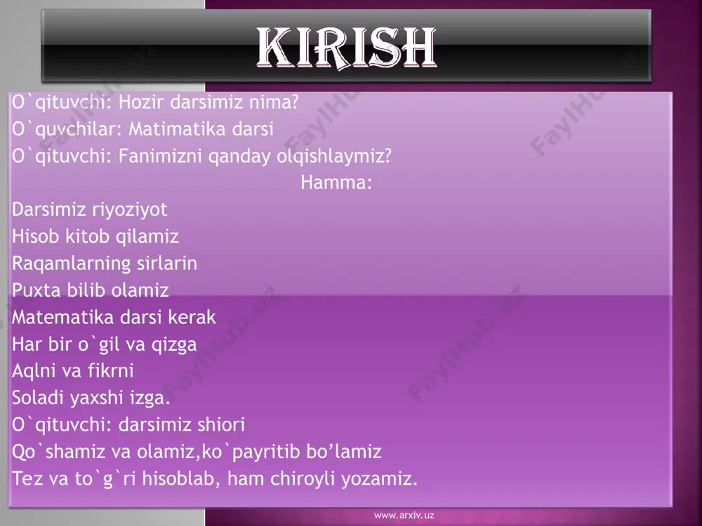 amallarni bajarish tartibi dars ishlanma - Page 3