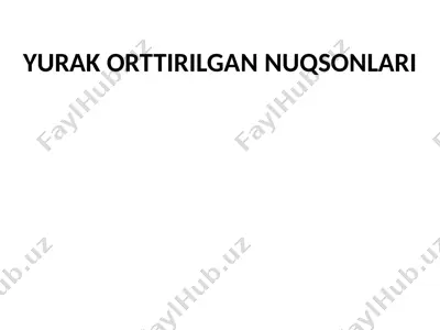 yurak orttirilgan nuqsonlar — PPTX