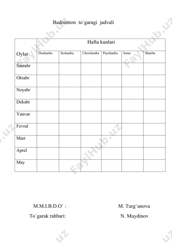 badminton to'garagi ish rejasi - Page 4