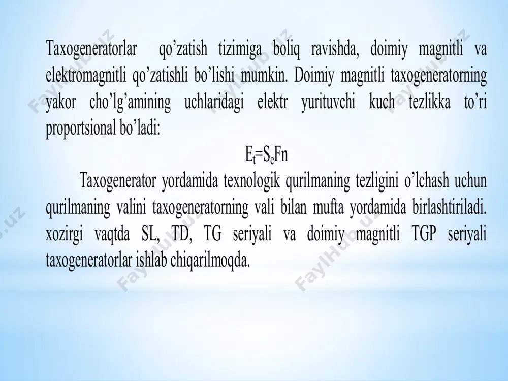 o’zgarmas tok taxogeneratorini - Page 3