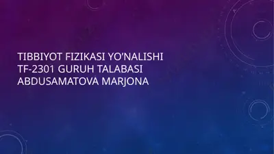 zaryadlangan zarrachaning magnit va elektr maydonda harakati — PPTX