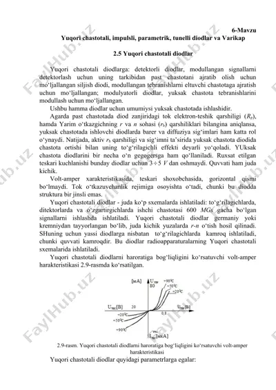 yuqori chastotali diodlar — DOCX