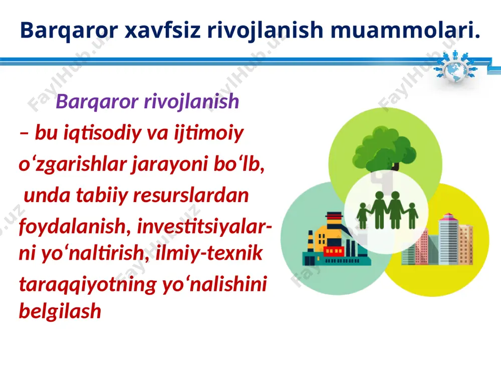 arkibi shu davlatda etno-ijtimoiy mojarolar kelib chiqishini muqarrar qilib qo‘ymaydi. ko‘pmil latli mamlakatlar, masalan, o‘zbekistonda turli millatlarning tinch-totuv yashash an’anasi shakllangan. millatlararo hamjihatlik – etnik mojarolarning oldini olishning samarali yo‘li xx asrning 80-yillari oxiriga kelib, yuz bergan jami harbiy mojarolarning yarmidan ko‘pi bir davlat ichkarisida,etnoslararo mojarolar edi. ammo sssr tarqalib ketishi bilan uning sobiq hududida o‘nlab etnoslararo keskinlik o‘choqlari vujudga keldi. bu muammo ayniqsa kavkazorti respublikalari va o‘rta osiyoda sssr qulagandan so‘ng yaqqol sezilib qoldi. bu hududlarda ko‘plab etnoslararo mojarolarning kelib chiqishiga sabab bo‘ldi. sovet davrida barcha respublikalarning sanoat potensiali bir xil rivojlantirilmaganligi ham sssr parchalangandan so‘ng bir qator etno- ijtimoiy muammolar manbayiga aylandi. xx asrdagi juda katta siyosiy va harbiy to‘qnashuvlarning mahsuli bo‘lgan etno-ijtimoiy muammolar asr oxirida yevropada yuz bergan siyosiy bo‘hronlar, sssr va sotsialistik lagerning tarqalib ketishi natijasida yanada avj oldi. savol va topshiriqlar 1. etno-ijtimoiy muammolar deganda nimani . tushunasiz? 2. migratsion jarayonlar etno-ijtimoiy munosabatlarga qanday ta’sir …