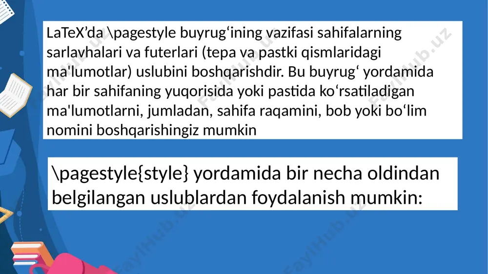bu prefikslardan foydalanishingiz majburiy emas va aslida \label{...} argumenti sifatida har qanday satrdan foydalanishingiz mumkin, lekin hujjat hajmi kattalashgani sari bu prefikslar tobora foydali bo'lishi mumkin. yana bir taklif: yorliqlar ichida raqamlardan foydalanmaslikka harakat qiling. obyekt nima ekanligini tasvirlab bersangiz maqsadga muvofiq bo'ladi. shunday qilib, agar siz ob'ektlar tartibini o'zgartirsangiz, barcha teglar va ularning havolalarini qayta nomlashingiz shart emas. agar siz foydalanayotgan markerlarni chiqish hujjatida ham ko'rishni istasangiz, showkeys to'plamidan foydalanishingiz mumkin; bu sizning hujjatingizni ishlab chiqishda juda foydali bo'lishi mumkin. misollar siz yorliqni bo'limning istalgan joyiga qo'yishingiz mumkin; ammo, chalkashmaslik uchun, uni bo'lim boshlangandan keyin darhol joylashtirish yaxshidir. e'tibor bering, marker ilgari taklif qilinganidek sek: bilan boshlanadi. keyin yorliq boshqa bo'limda havola qilinadi, bu yerda tilda (~) uzilmaydigan bo'shliqni bildiradi \section {greetings} \label {sec:greetings} hello! \section {referencing} i greeted in section~\ref {sec:greetings}. rasmlar rasmni suzuvchi muhitga kiritish orqali rasmga murojaat qilishingiz mumkin \begin {figure} \centering \includegraphics[width=0.5\textwidth] {gull} \caption{close-up of …