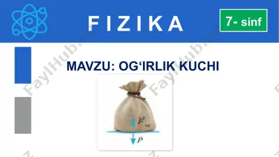 og‘irlik kuchi — PPTX