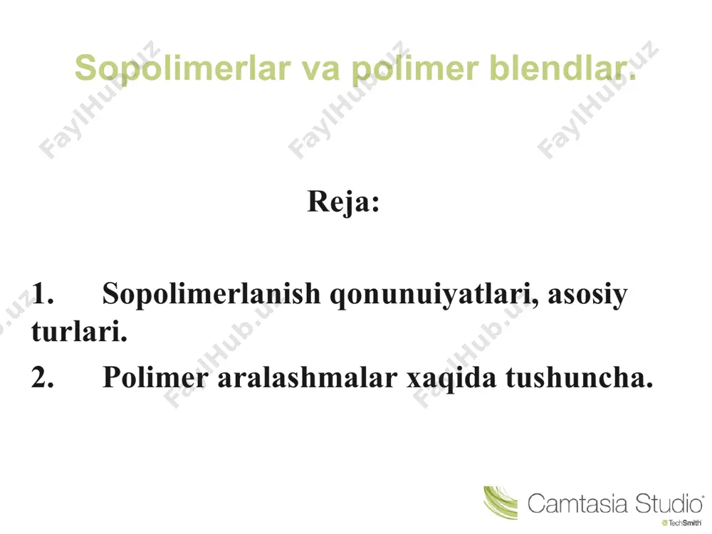 polimer materiallar fanidan - Page 2