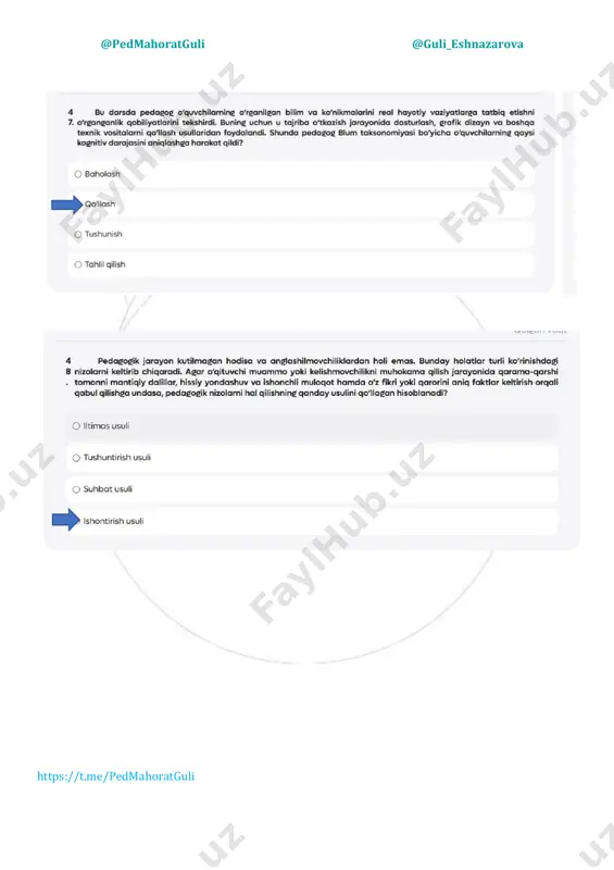pedagogik mahorat testlari - Page 4