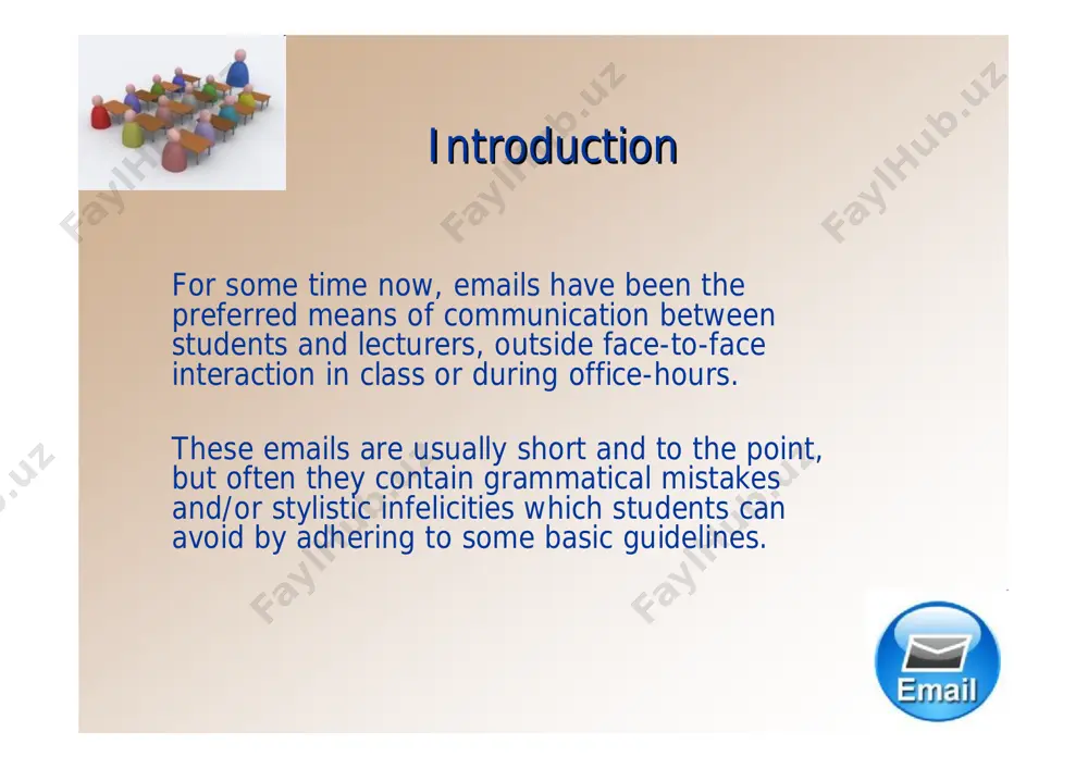 prof. smith” and nobody can take offence. how to address a ladyhow to address a lady when you are writing to a female member of staff, who is not doctor or professor, then you must use the currently accepted method in english of addressing females without indicating their marital status. this is done by using the form “ms”, e.g. “dear ms jones”. german students should note that this is not “miss” (the older method of referring to an unmarried woman) and it is not “mrs” (again an older address form, this time for a married woman). when speaking remember that “ms” is pronounced [miz] with a voiced [z] at the end (the older form is [mis] with a voiceless [s]). body of emailbody of email to illustrate the text of an email a simple example is discussed. this is where a student is sending a presentation to a lecturer. opening …