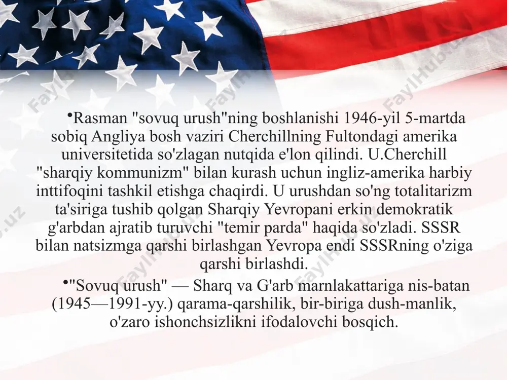 kpbga a'zo mamlakatlar rim pro-tokollari deb ataladigan hujjatlarni imzolashdiki, bu hoi yevropa iqtisodiy hamjamiyati (yih) yoki "umumiy bozor"ga asos soldi. bu hujjatlarga imzo chekkan mam-lakatlar 12 yil mobaynida bojxona to'siqlarini tugatish, umumiy soliqlarni o'rnatish, keyinchalik esa umuman yo'q qilish, ishchi kuchi erkin harakat qilishini ta'minlash majburiyatini olishdi, shuningdek, bir xil ijtimoiy kafolatlar va yagona ish haqi to'g'risida kelishib olishdi. bmt bosh shtab-kvartirasi nyu york yevropa iqtisodiy hamjamiyati (yih}-"umumiy bozor" — 1957-yilda tashkil etilgan bo'lib, ishtirokchi mamlakatlar o'rtasida savdoda barcha cheklanishlarni sekin-asta bar-taraf etish va bojxona siyosatini otib borishni ko'zda tutadi. rim protokollari imzolangan dastlabki yillar umidli natijalarni bera boshladi. 1968-yilga kelib "umumiy bozor" mamlakatlari o'rtasida barcha bojxona soliqlari bartaraf etildi. bu hoi rejalashtirilgan muddatdan oldin-roq ro'y berdi. yevropaning bundan keyingi birlashuvi fransiya va germaniya o'rtasidagi zid-diyatlarga duch keldi. umumiy siyosiy manfaatlar ikkala tomonni bk bitimga kelishga majbur etdi. 1958-yili fransiya prezidenti bo'lgan general de goll va 1949-yildan gfr kansleri bo'lib …