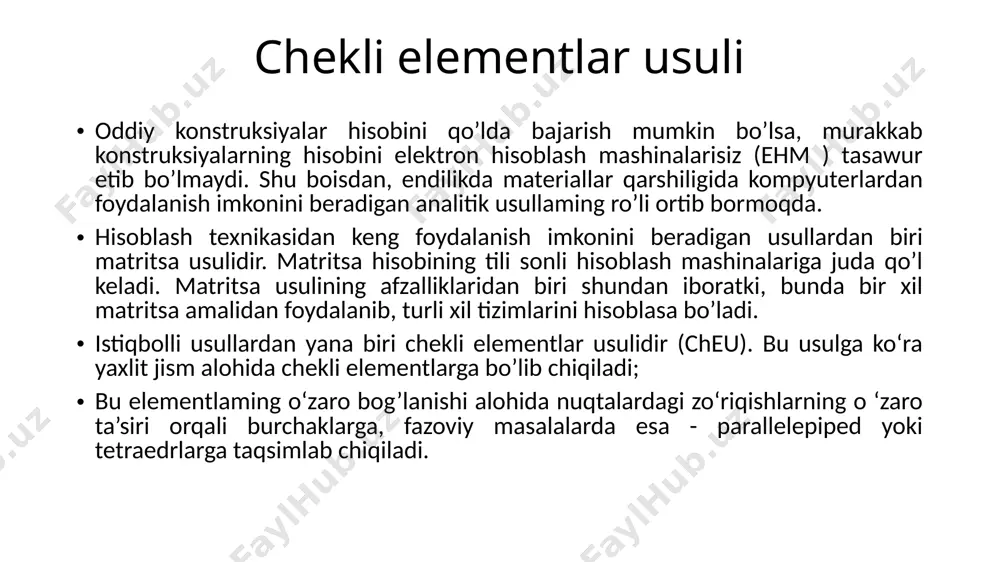 chekli elementlar usuli - Page 2