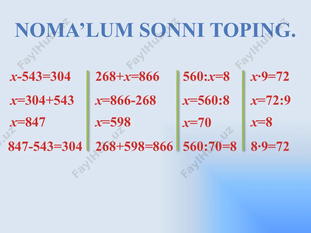 3-sinf. 1 soniga bo`lish - Page 4