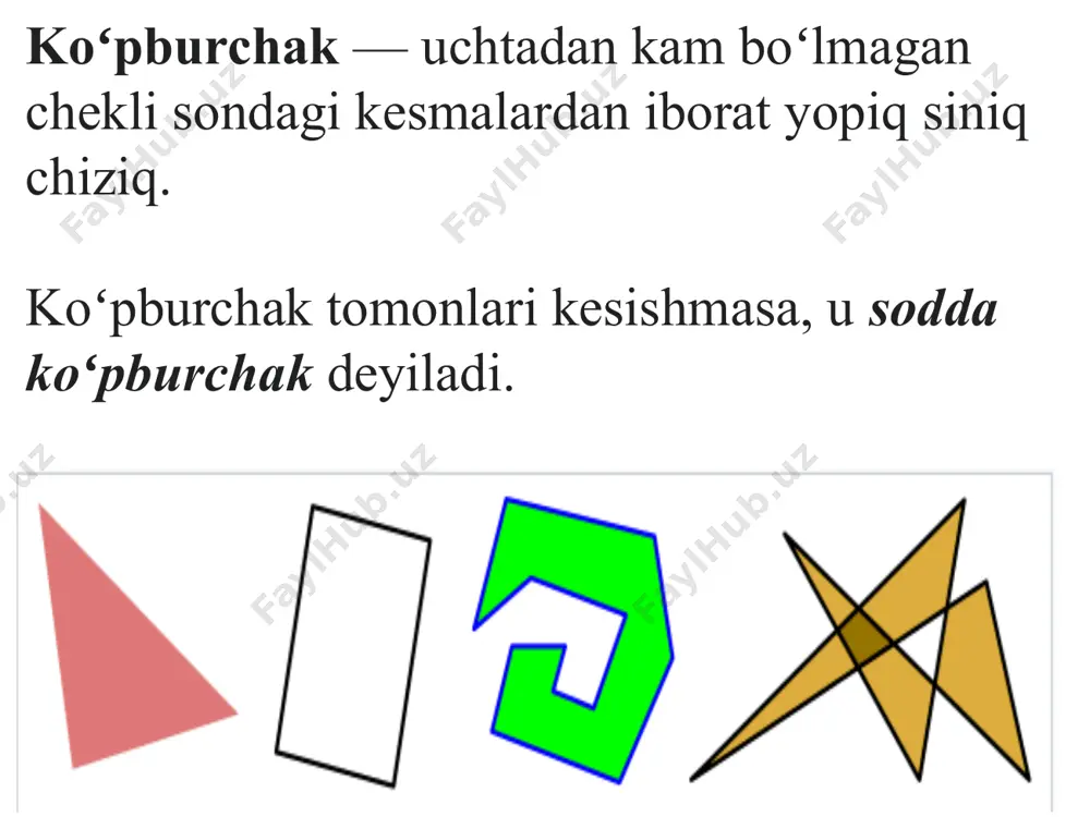 2-dars: ko‘pburchaklar perimetri hamda yuzasini hisoblash - Page 3