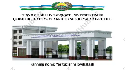 yertuzishni loyihalash — PPTX