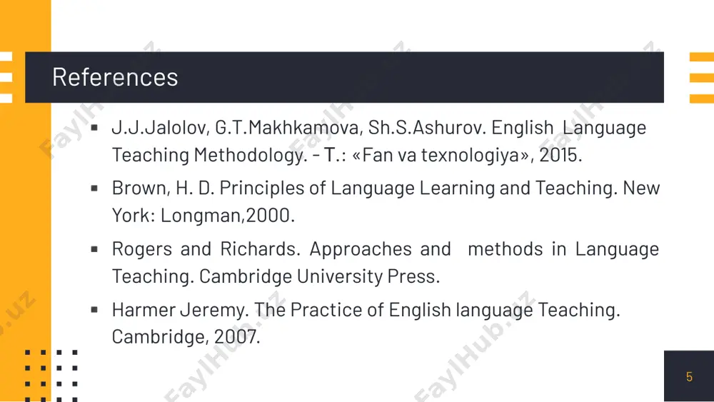 c structures. 27 the direct method principles 11.the teacher should demonstrate, not explain or translate. it is desirable that students make a direct association between the target language and meaning. 12.students should learn to think in the target language as soon as possible. vocabulary is acquired more naturally if students use it in full sentences rather than memorizing word lists. 13.grammar should be taught inductively. there may never be an explicit grammar rule given. 28 what are some characteristics of the teaching/learning process? teachers believe students need to associate meaning and the target language directly. students speak in the target language a great deal and communicate as if they were in real situations. the syllabus is based upon situations or topics. the initiation of the interaction goes both ways, from teacher to students and from student to teacher, although the latter is often teacher-directed. 29 3. the audio-lingual method the …