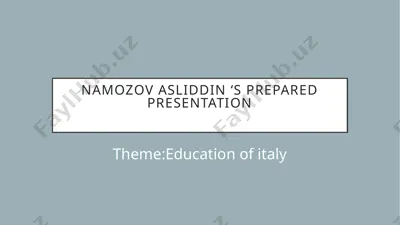 namozov asliddin’s prepared presentation — PPTX