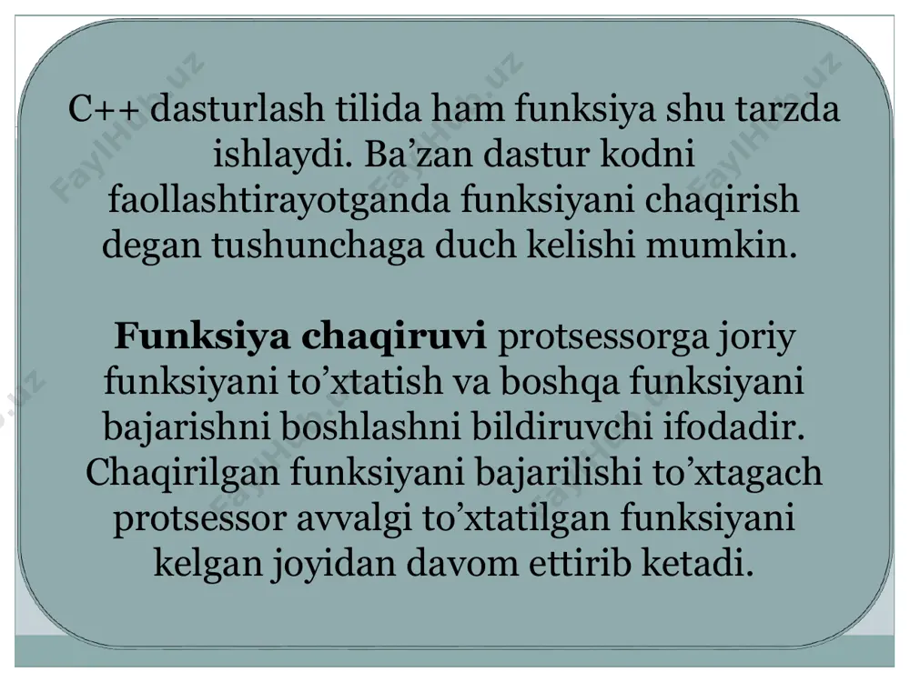 c++ dasturlash tilida funksiyalar - Page 3