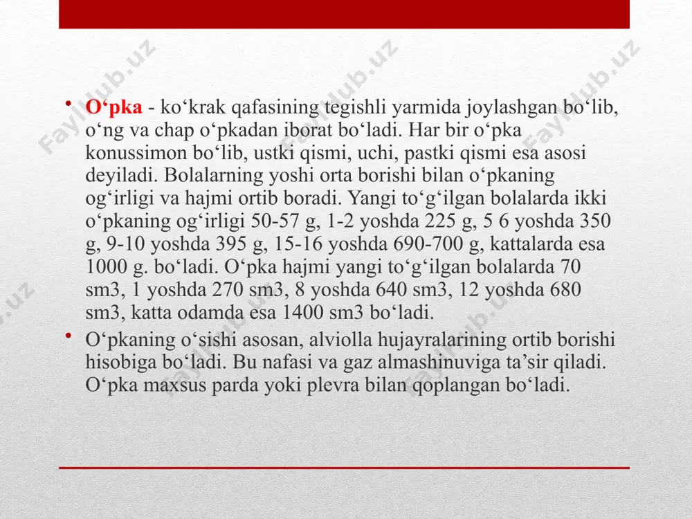 nafas tizimlarining yosh xususiyatlari va gigiyenasi - Page 5