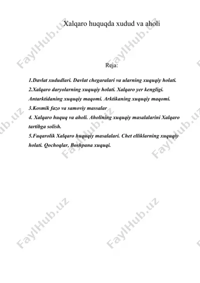 xalqaro huquqda xudud va aholi — DOC