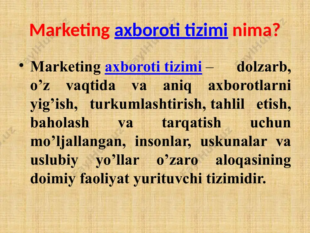 marketing tizimida axborot ta’minoti - Page 5
