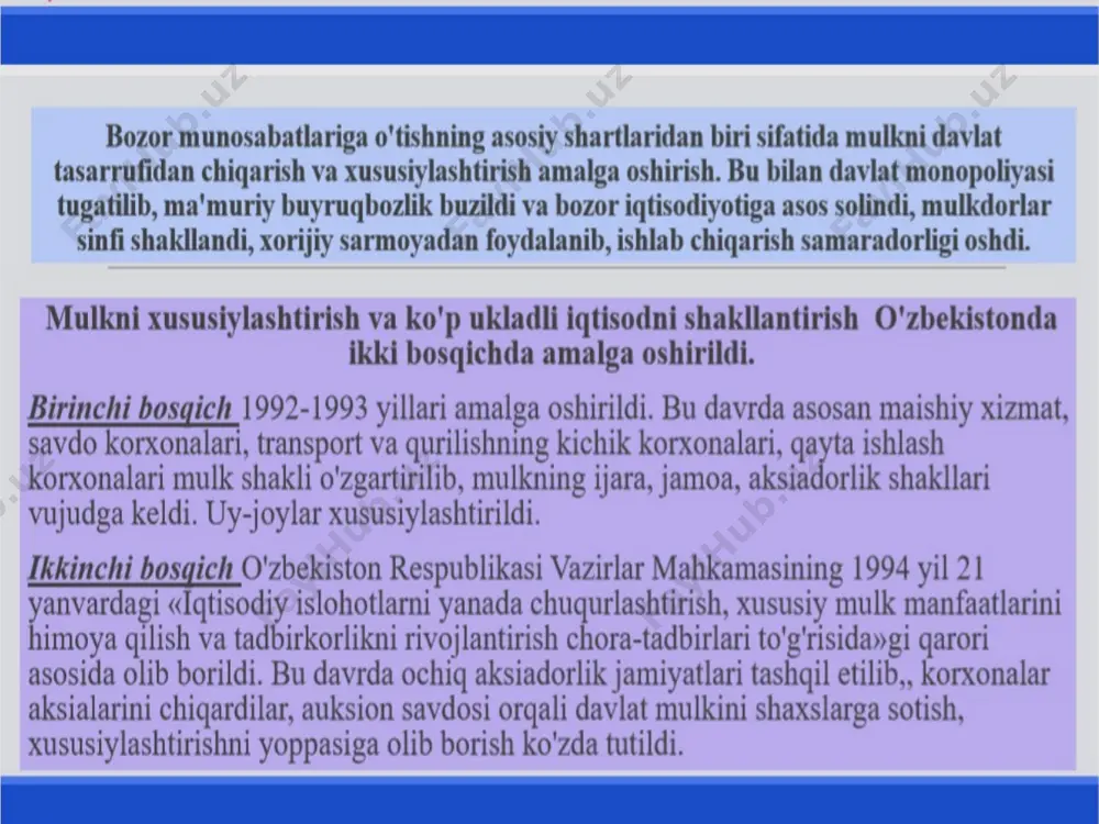 bozor islohotlari va uning o’zbekistondagi xususiyatlari - Page 4