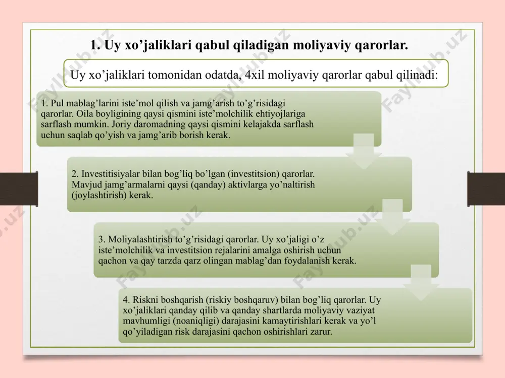 x to‘g‘risidagi masalani ko‘rib chiqish bilan cheklanishini anglatmaydi; agar ushbu ko‘rsatkichlar to‘g‘ri kelsa, boshqa omillarning ahamiyati yo‘q. foydalanish xarajatlari, masalan, transport vositalari uchun soliq tanlangan hajmli dvigatelga ega barcha mashinalar uchun bir xil bo‘lsa, ushbu xarajatlarga bevosita ta’sir ko‘rsatadigan ma’lumotlar ham e’tiborga olinmasligi kerak. qaror qabul qilish bir necha imkoniyatlardan tanlovni o‘z ichiga olishi tufayli qaror aynan ushbu imkoniyatlar o‘rtasidagi farqlar asosida qabul qilinadi. transport vositalari uchun soliqning mavjudligi qaror mashinani xarid qilish kerakligi yoki kerak emasligini tanlashdan iborat bo‘lgan holatdagina ahamiyatli ma’lumotga aylanadi, chunki ushbu soliq avtomobil egasining xarajatlari turlaridan biri hisoblanadi. agar mashina xarid qilinmasa, ushbu soliq ham to‘lanmaydi. umumiy omillar ta’siri juz’iy bo‘lgan joyda oldingi xarajatlar ham hisobga olinmasligi kerak, chunki ular barcha ehtimoliy harakatlar yo‘nalishlari uchun bir xildir. shunday qilib, qaror qabul qilish uchun qanday ma’lumotlar muhim, qaysilari unchalik muhim emasligini aniqlab olish zarur. ko‘pincha axborot to‘plash ko‘p vaqt va mablag‘talab etadi, demak muhim ma’lumotlarni ajratib …