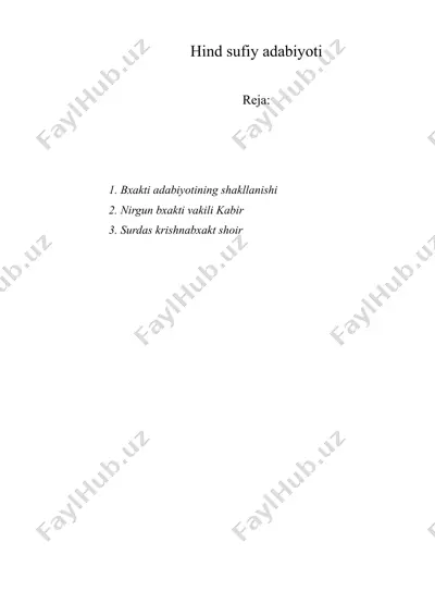 hind sufiy adabiyoti — DOC