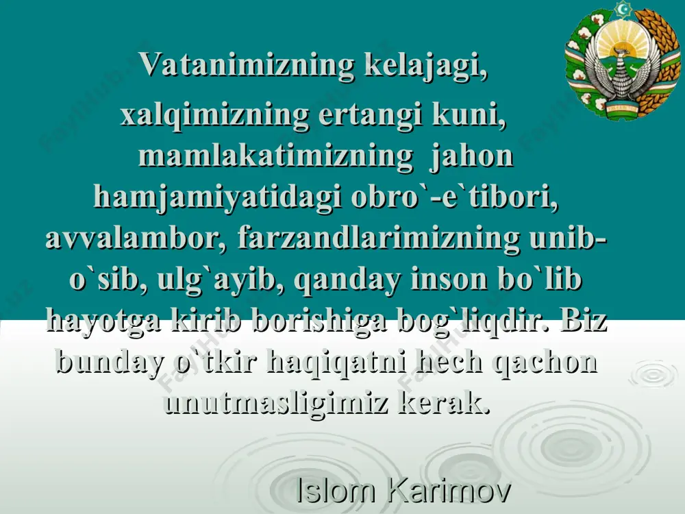 a izlanish. zamonaviy dars usullari, innovatsion texnologiyalaridan samarali foydalanish orqali ta`lim sifatiga erishiladi. mening maqsadim mustaqil fikrlash, ijodkorlik, o`z ustimda tinimsiz izlanib, o`quvchilar intellektini rivojlantirish, kompyuter tehnikasiga asoslangan ta`lim usullarini keng qo`llash, fanga oid yangiliklarini va elektron darsliklarni, multimediya dasturlarini qo`llash orqali biologiya fani ta`limi samaradorligiga erishish biologiya darslarida yangi axborot texnologiyalaridan, innovatsion texnologiyalaridan foydalanib o`quvchilarning og`zaki va yozma nutqlarini rivojlantirish, ijodiy qobiliyatlarini oshirish . maqsadni amalga oshirish yo`llari. ilg`or pedagogik tehnologiyalarni ta`lim jarayoniga joriy etish; o`zaro tajriba almashish, o`z vaqtida malaka oshirib borish; internet tizimidan erkin foydalanish orqali xalqaro ta`lim tizimi axborotlari bilan tanishib borish. ta`lim sohasida istiqbolli loyihalarni yaratib, ilg`or tajribalarni ta`lim jarayoniga singdirish; belgilangan vazifalar 1 bo`sh o`zlashtiruvchi o`quvchilar bilan qo`shimcha mashg`ulotlarni noan`anaviy tarzda tashkil etish. “ibn sino izdoshlari” to`garagi ishini faollashtirish va ushbu mashg`ulotlarda o`quvchilarni iqtidori va ijodkorligini oshirish. ijodkor o`quvchilar ishini ommaviy axborot vositalarida yoritib borish. 4.yosh ijodkorlarni respublika, viloyat, tuman miqiyosida o`tkaziladigan turli xildagi …