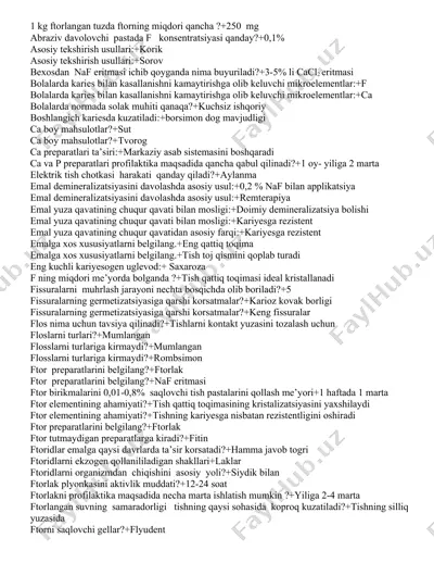 karies profilaktikasi — DOCX