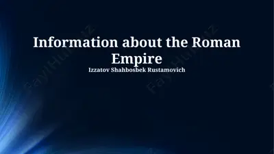 information about the roman empire — PPTX