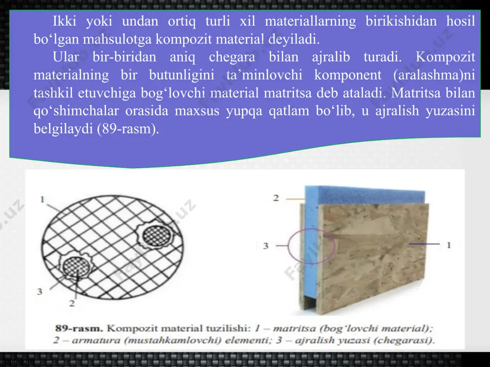 kompozit materiallar va ularning turlari. kompozit materiallardan foydalanish 5-sinf - Page 5