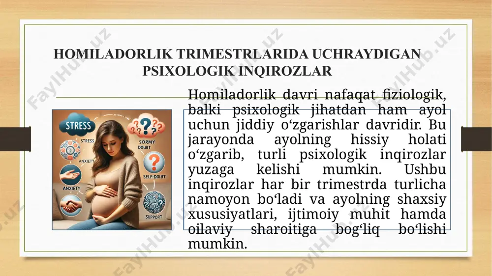 homiladorlik davri trimestrlarining psixologik xususiyatlari - Page 4